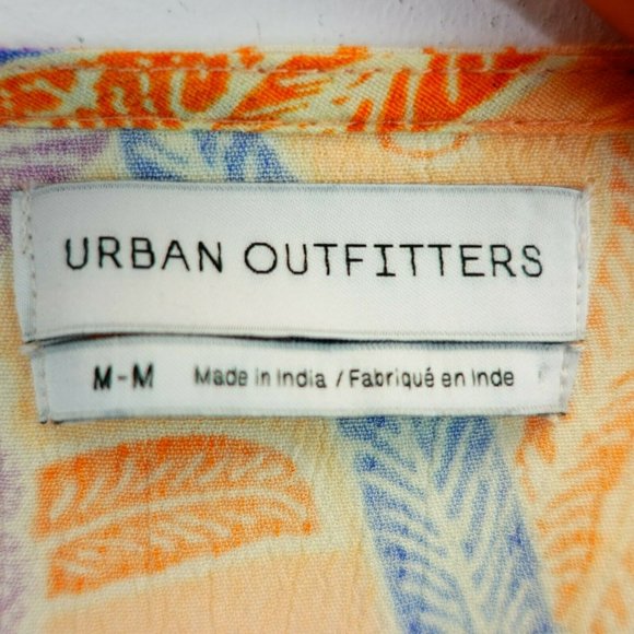 Urban Outfitters Dress Medium Orange Tank Mini‎ Floral Blue Summer Boho Loose - Picture 3 of 10